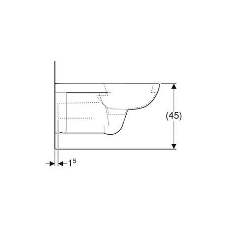 Deska sedesowa Geberit Selnova Comfort bez barier, antybakteryjna, mocowanie od góry: Wolne opadanie=Nie, Zawiasy wypinane=Nie, Mocowanie=Od góry, Biały