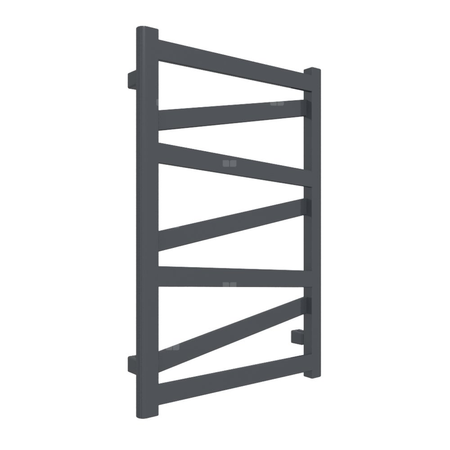 Grzejnik elektryczny TERMA VIPERA 500 x 750 mm, kolor metaliczna czerń, moc 300 W, podłączenie E8, kabel spiralny z wtyczką czarny