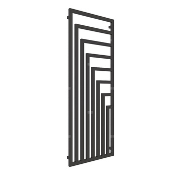 Grzejnik drabinkowy TERMA ANGUS V, podłączenie ZX, wym. 1780 x 680 mm, kolor brązowy czarny RAL8022, moc 1116W