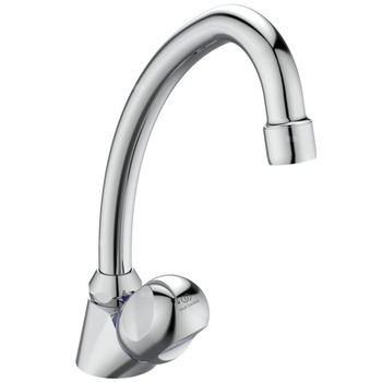 Bateria umywalkowa 45x188x226 mm, wylewka 154 mm 12 l/min (3 bary), bez korka spustowego - ALPHA NEW