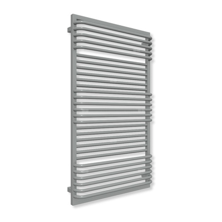 Grzejnik elektryczny TERMA POC 2 1240 x 700 mm, kolor stal nierdzewna, moc 1000 W, podłączenie E1, kabel prosty bez wtyczki z maskownicą srebrzysty