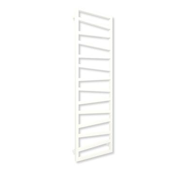Grzejnik elektryczny TERMA ZIGZAG 1540 x 500 mm, kolor biały soft, moc 600 W, podłączenie E8, kabel prosty bez wtyczki z maskownicą biały