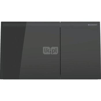 Przycisk uruchamiający Geberit Sigma70, przedni, szkło czarne, prostokątny