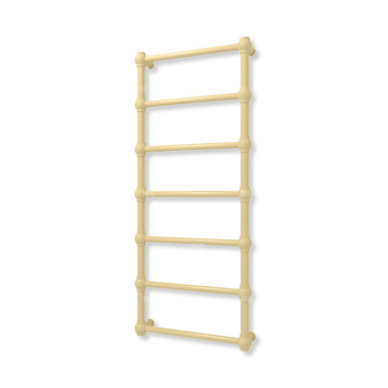 Grzejnik elektryczny TERMA RETRO 1170 x 500 mm, kolor mosiądz, moc 300 W, podłączenie E1, kabel spiralny z wtyczką