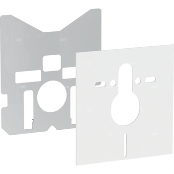 Płyta usztywniająca z zestawem do izolacji akustycznej do modułu sanitarnego Geberit Monolith do wiszącej miski WC, obudowa przednia z gresu szkliwionego