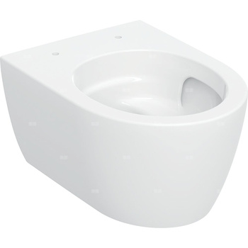 Wisząca miska WC Geberit iCon, lejowa, krótka, ukryte mocowania, TurboFlush: T=49cm, Biały