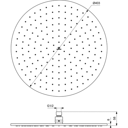 IRAIN DESZCZOWNICA OKRĄG 400MM MAGN GREY