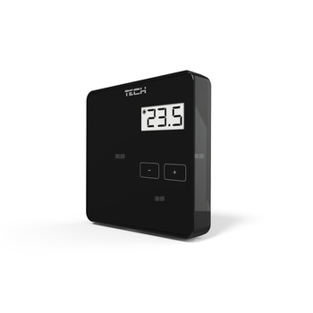 Bezprzewodowy regulator pokojowy dwustanowy czarny większy ekran, model T-2.2