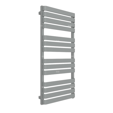 Grzejnik elektryczny TERMA WARP T ONE 500 x 1110 mm, kolor sól i pieprz, moc 600 W, podłączenie E8, kabel spiralny z wtyczką srebrzysty