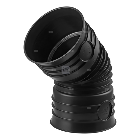 Kolano 30' MAGNAPLAST MAGNACOR MCB, PP (czarny), DN 400 x DN 400 (wz x ww), do kanalizacji