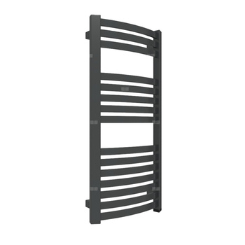 Grzejnik elektryczny TERMA DEXTER ONE 860 x 400 mm, kolor czarny jak kruk soft, moc 400 W, podłączenie E1, kabel spiralny z wtyczką czarny