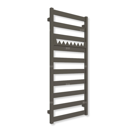 Grzejnik drabinkowy TERMA VIVO, podłączenie SX, wym. 1150 x 500 mm, kolor ciemny brąz (farba), moc 433W