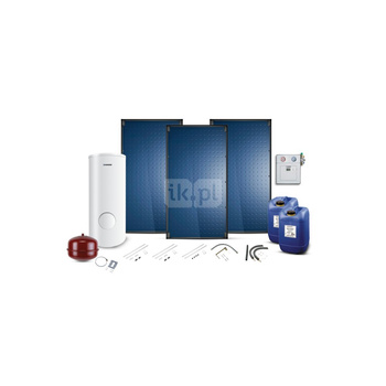 Pakiet solarny z 3 kolektorami słonecznymi SO7000TF FT 226-2V oraz biwalentnym 400 litrowym zasobnikiem