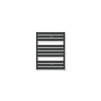 Grzejnik drabinkowy TERMA WARP T, podłączenie Z1, wym. 780 x 600 mm, kolor czarny jak kruk mat RAL9005 (farba), moc 470W
