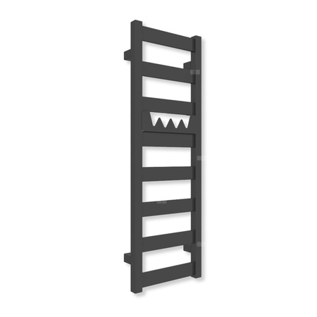 Grzejnik drabinkowy TERMA VIVO, podłączenie SX, wym. 910 x 300 mm, kolor czarny sygnałowy soft (farba), moc 240W