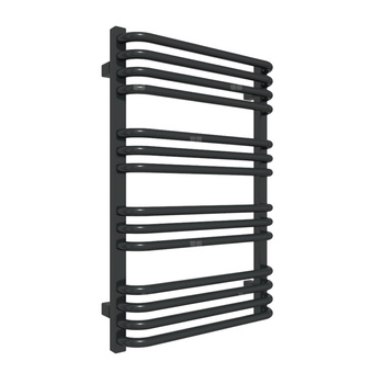 Grzejnik drabinkowy TERMA Alex, podłączenie SX, wym. 760 x 500 mm, kolor czarny jak kruk mat RAL9005, moc 412W