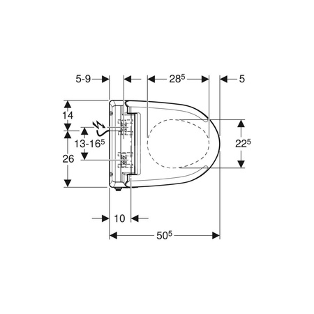 Zestaw podkładek do pokrywy deski sedesowej, do Geberit AquaClean 4000 (2 szt.)