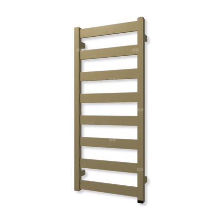 Grzejnik elektryczny TERMA VIVO ONE 910 x 400 mm, kolor mosiądz, moc 300 W, podłączenie E1, kabel prosty bez wtyczki szary