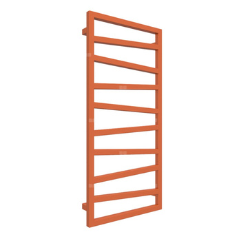 Grzejnik drabinkowy TERMA ZIGZAG, podłączenie ZX, wym. 1070 x 500 mm, kolor pomarańczowy sygnałowy RAL2010, moc 406W