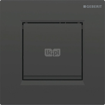 Pneumatyczny zawór spłukujący Geberit do pisuaru, ręczny, Typ 20, czarny, prostokątny