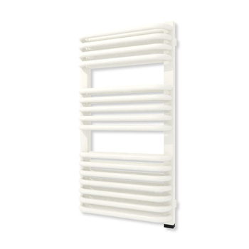 Grzejnik elektryczny TERMA TYTUS ONE 820 x 440 mm, kolor biały drogowy RAL9016, moc 600 W, podłączenie E8, kabel prosty z wtyczką szary