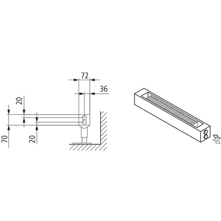 Kermi konwektor KNN21 210x72x3000 RAL 9016, 6 bar, z osłoną, podł. Uni
