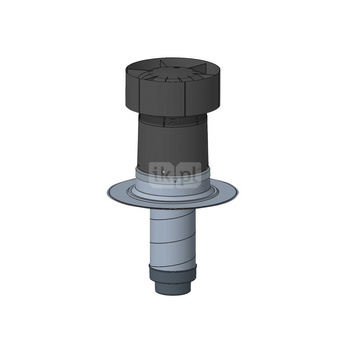 DDF-F160 - przejście dachowe, dach płaski, stosowane jako czerpnia lub wyrzutnia