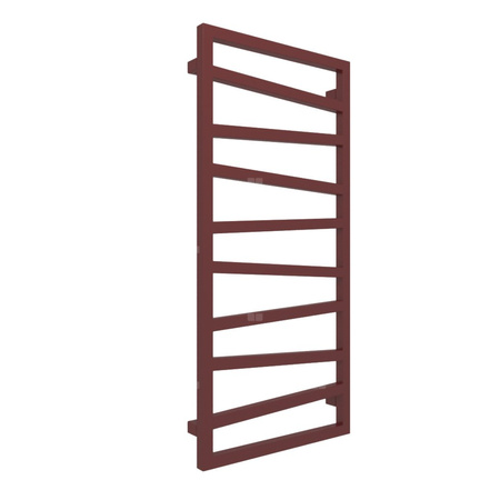 Grzejnik drabinkowy TERMA ZIGZAG, podłączenie ZX, wym. 1310 x 500 mm, kolor czerwony winny RAL3005 (farba), moc 490W