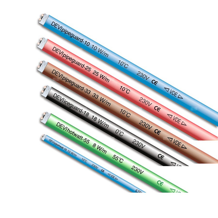 Kabel grzejny DEVIpipeguard 10 niebieski 100m bęben