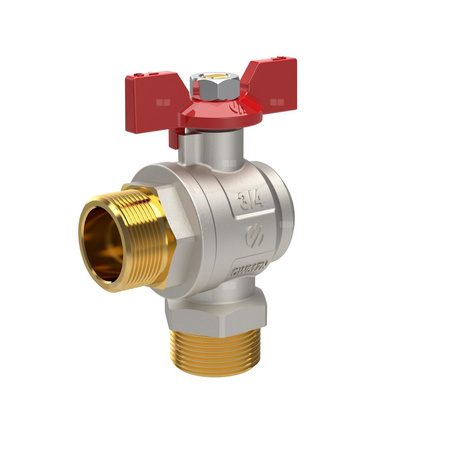 SENA VA30 zawór kulowy kątowy 1'' GZ-GZ uchwyt motylkowy