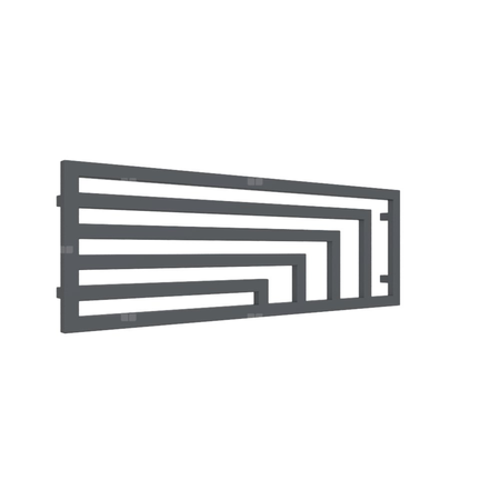 Grzejnik drabinkowy TERMA ANGUS H, podłączenie YL, wym. 440 x 1300 mm, kolor szary grafitowy RAL7024, moc 538W