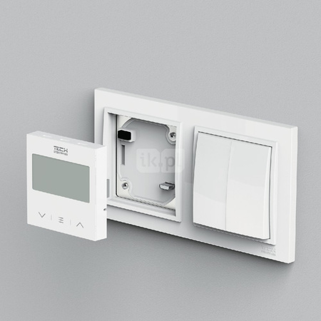 BEZPRZEWODOWY Regulator pokojowy DWUSTANOWY DO SYSTEMÓW RAMKOWYCH biały, model F-2z v2
