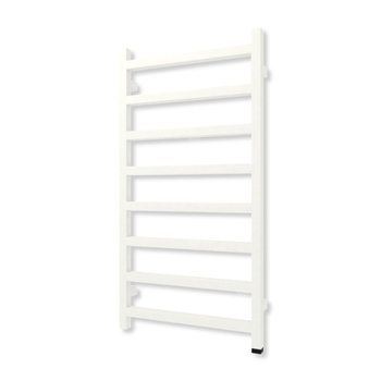 Grzejnik elektryczny TERMA SIMPLE ONE 960 x 500 mm, kolor biały sygnałowy RAL9003, moc 400 W, podłączenie E8, kabel prosty bez wtyczki szary