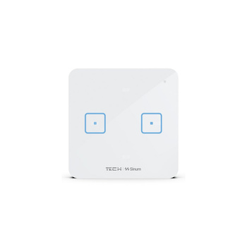 Włącznik dwupolowy Single WS-02m, komunikacja przewodowa Sinum SBUS, kolor Biały