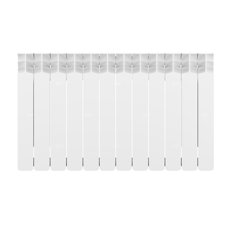 Grzejnik żeberkowy GAVIA 50 PLUS aluminium, podłączenie boczne 575 x 966 mm, kolor biały, moc 1408 W