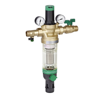 Stacja filtrująco-redukcyjna z płukaniem wstecz. do 70 st.C, 1/2", siatka 50 mikronów