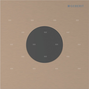 Płyta przykrywająca Geberit typ 40, okrągła: Czerwone złoto / Szczotkowany, powlekany easy-to-clean