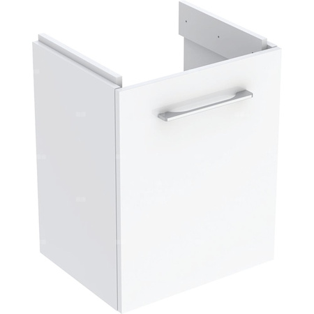 Dolna szafka pod umywalkę kompaktową Geberit Selnova Square, z jednymi drzwiami: Szerokość umywalki=50cm, Biały