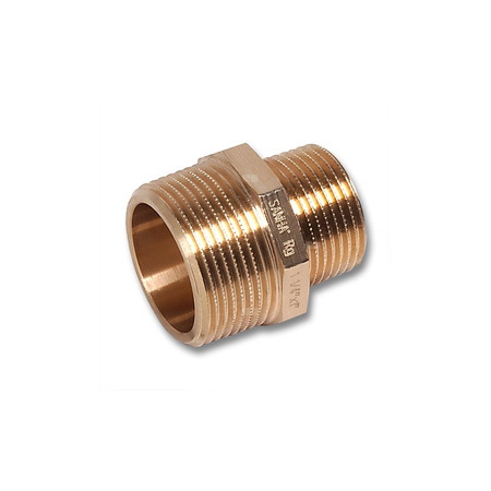 Nypel SANHA 531 redukcja, mosiądz (Chromowanie), 2 1/2'' x 2'' (GZ)