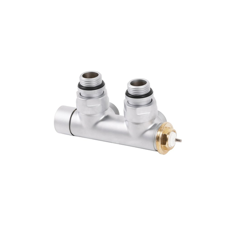 Zawór termostatyczny kątowy 50 oś CYLINDER, Lewy, GZ 1/2"-GZ 24-19, Satyna, (V37100RDX)