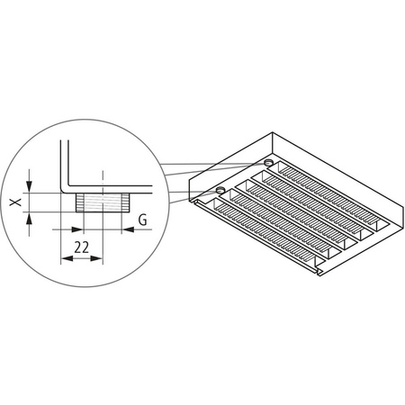 Kermi konwektor KNN22 70x122x1000 RAL 9016, 6 bar, z osłoną, podł. 14