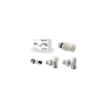 TEIDE TERMO PLUS zestaw zaworów kątowych do rur miedzianych, głowica termostatyczna M28 (501215+880030+507255+C4380)