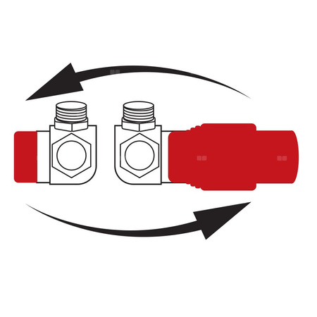 Dekoracyjny zestaw termostatyczny osiowy, antracyt