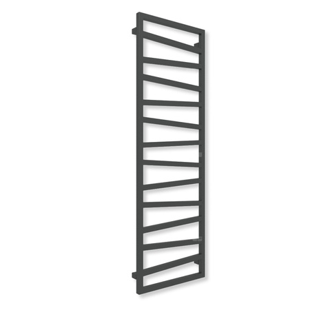 Grzejnik elektryczny TERMA ZIGZAG 1540 x 500 mm, kolor czarny jak kruk soft, moc 600 W, podłączenie E1, kabel prosty bez wtyczki