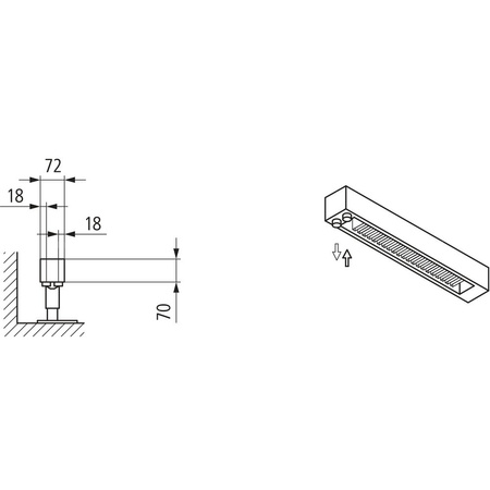Kermi konwektor KNN21 70x72x700 RAL9016, 6 bar, bez osłony, podł. 14