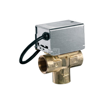 Zawór strefowy 3 dr., 3/4", z siłownikiem 230V/50Hz z kablem 1m, kvs 6,0 m³/h, ze stykiem pomocniczym, gwint wewnętrzny