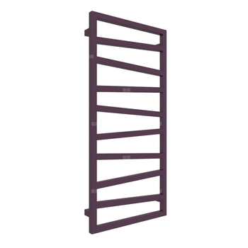 Grzejnik drabinkowy TERMA ZIGZAG, podłączenie ZX, wym. 1070 x 500 mm, kolor purpurowy fioletowy RAL4007, moc 406W