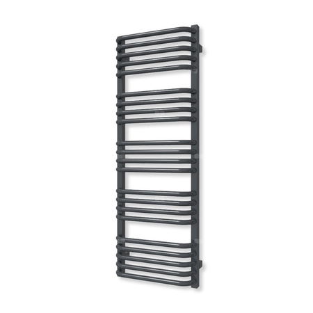 Grzejnik elektryczny TERMA ALEX 1140 x 400 mm, kolor metaliczna czerń, moc 400 W, podłączenie E8, kabel spiralny z wtyczką