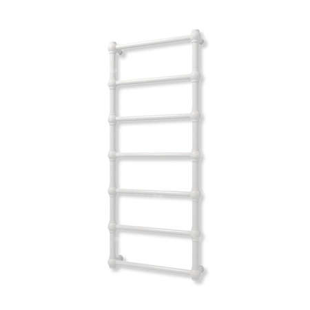 Grzejnik elektryczny TERMA RETRO 1170 x 500 mm, kolor chrom, moc 200 W, podłączenie E1, kabel prosty bez wtyczki z maskownicą szary