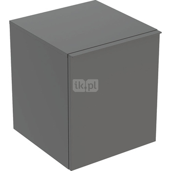 Szafka boczna Geberit Acanto, z jedną szufladą i jedną szufladą wewnętrzną: H=52cm, Korpus i front: lava / lakierowany matowy, Uchwyt: lava / malowany proszkowo, matowy